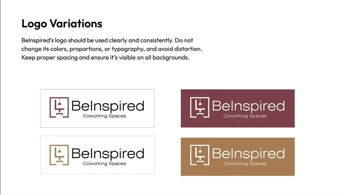 Beinspired Coworking Spaces | Brand Identity: design 6 of 17