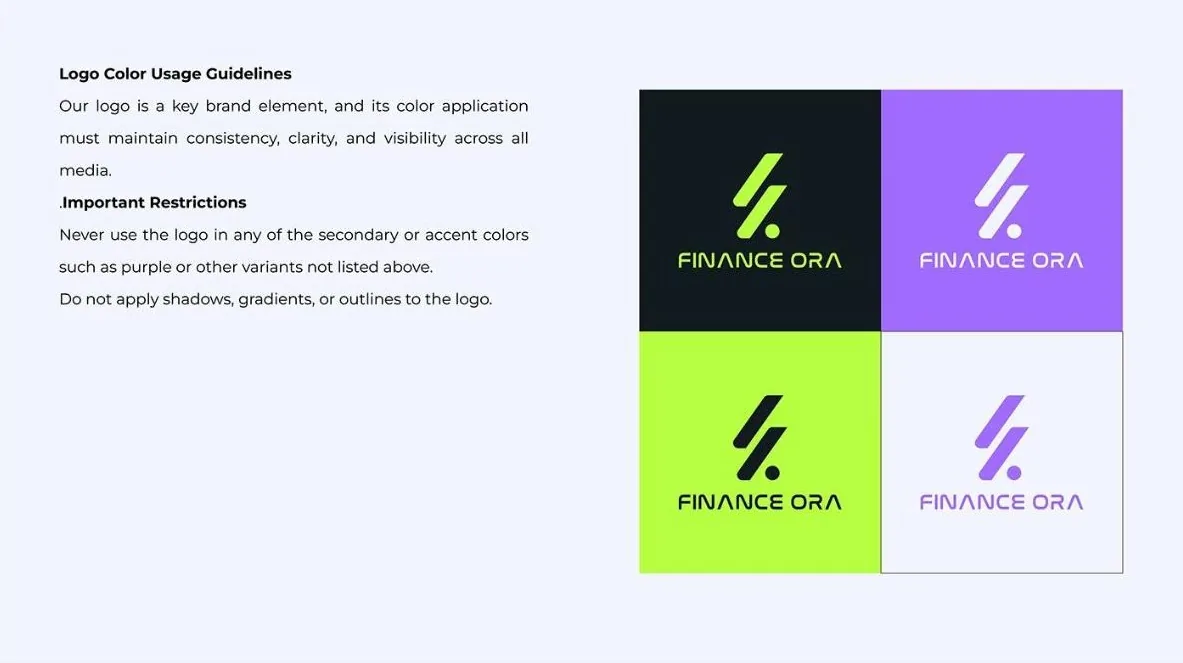 Finance Ora | Brand Identity: design 4 of 13