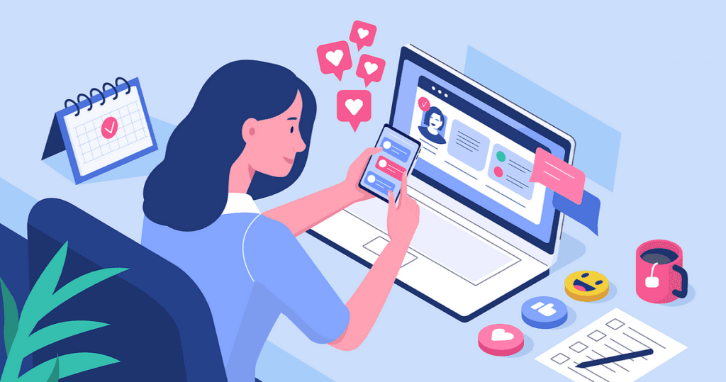 one women Setting Up Your Social Media Business Profile