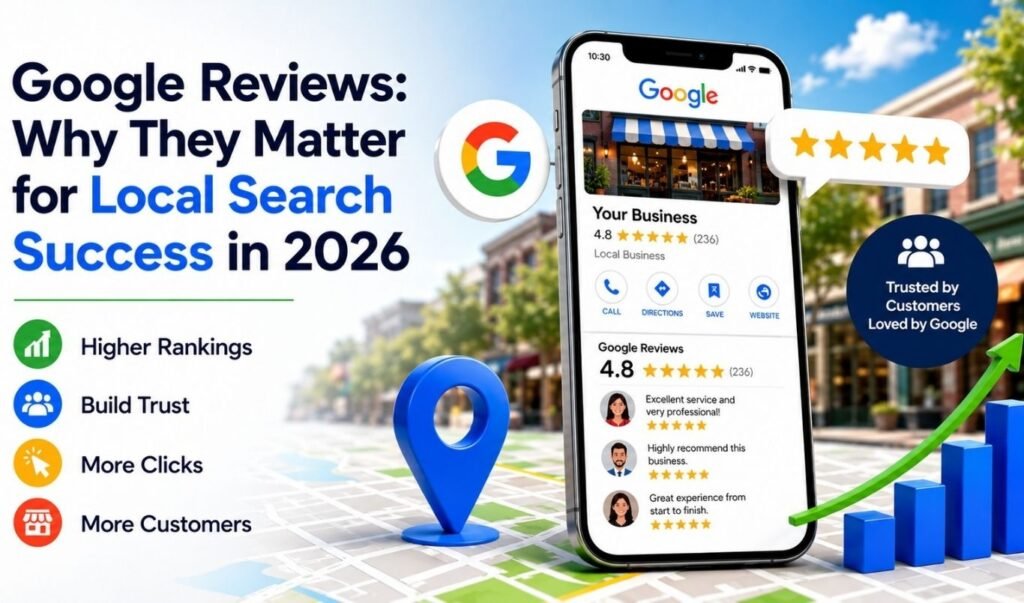 Google reviews helping businesses improve local search rankings and customer trust